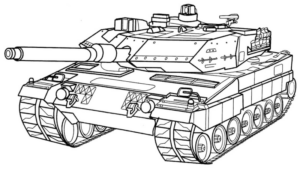 Disegno di carro armato da stampare e colorare 35