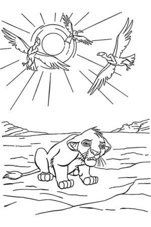 Disegno di Re Leone da stampare e colorare 158