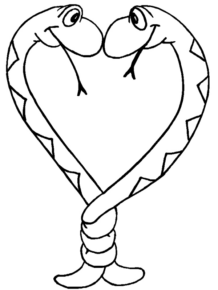 Disegno di San Valentino da stampare e colorare
