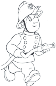 Disegno di pompiere da stampare e colorare 24