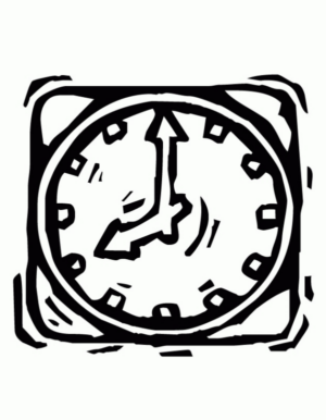 Disegno di orologio da stampare e colorare 14