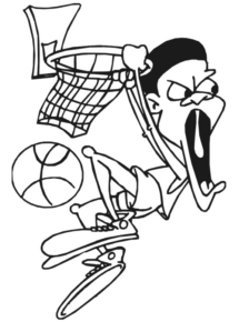 Disegno di basket da stampare e colorare 54