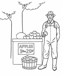 Disegno di mela da stampare e colorare 75