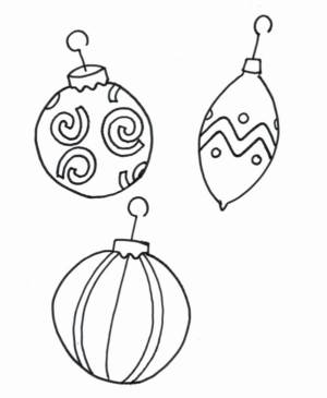 Disegno di palla di Natale da stampare e colorare 50