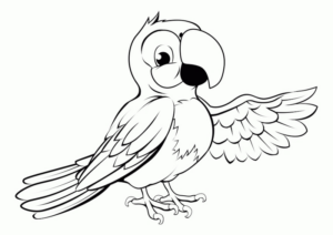 Disegno di pappagallo da stampare e colorare 24