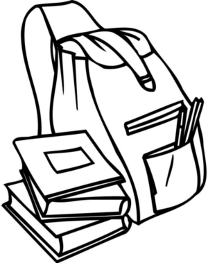 Disegno di zaino da stampare e colorare 8