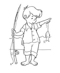 Disegno di pesca da stampare e colorare 8