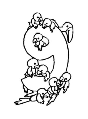 Disegno di numero da stampare e colorare 14