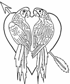 Disegno di pappagallo da stampare e colorare 127
