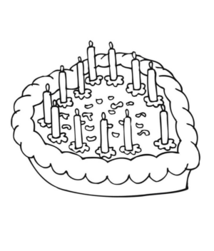 Disegno di torta da stampare e colorare 42