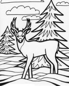 Disegno di cervo da stampare e colorare 21