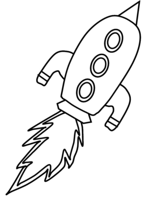 Disegno di astronave da stampare e colorare 4