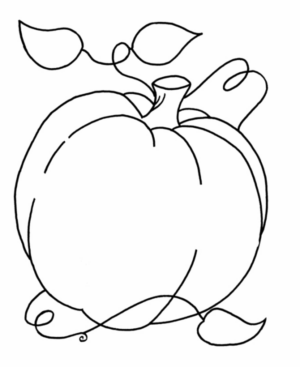 Disegno di zucca da stampare e colorare 3