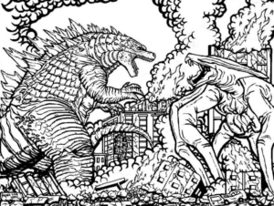 Disegno di Godzilla da stampare e colorare 5