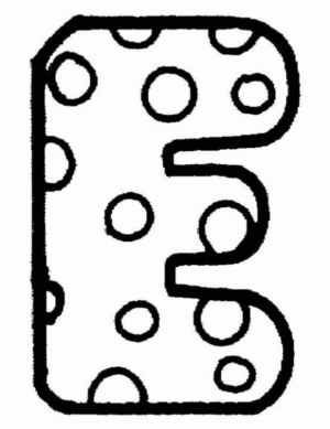 Disegno di lettera dell’alfabeto da stampare e colorare 368