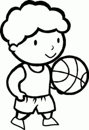 Disegno di basket da stampare e colorare 7