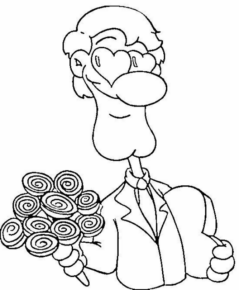 Disegno di San Valentino da stampare e colorare 114