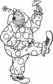 Disegno di clown da stampare e colorare 54