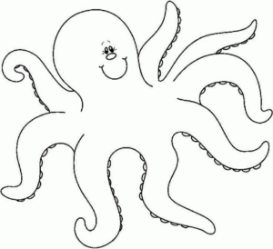 Disegno di polpo da stampare e colorare 45