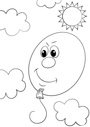 Disegno di palloncino da stampare e colorare 12