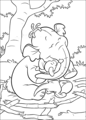 Disegno di Dumbo da stampare e colorare 42