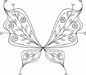 Disegno di farfalla da stampare e colorare 154
