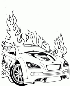 Disegno di automobile da stampare e colorare 160