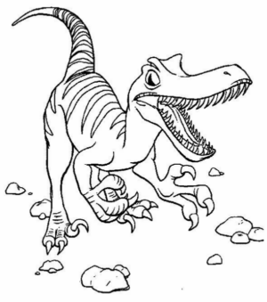 Disegno di Velociraptor da stampare e colorare 20