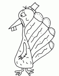 Disegno di tacchino da stampare e colorare 3