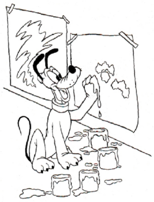 Disegno di Pluto da stampare e colorare 2