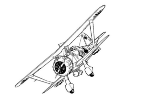 Disegno di aereo militare da stampare e colorare 43