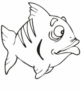 Disegno di pesce da stampare e colorare 256