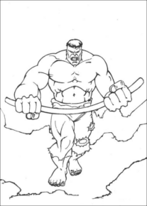 Disegno di Hulk da stampare e colorare 23