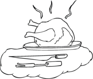 Disegno di carne da stampare e colorare 7