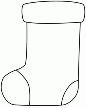 Disegno di calza di Natale da stampare e colorare 20