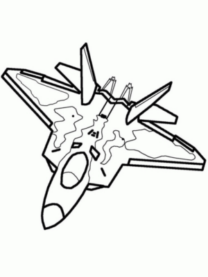 Disegno di aereo militare da stampare e colorare 35