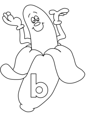 Disegno di banana da stampare e colorare 24
