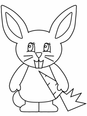 Disegno di coniglio da stampare e colorare 85