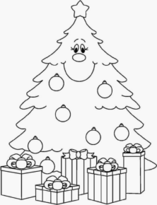 Disegno di albero di Natale da stampare e colorare 191