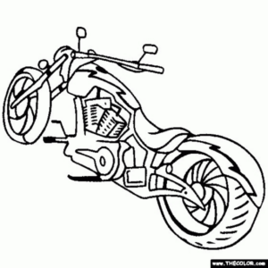 Disegno di moto da stampare e colorare 61
