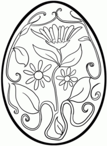 Disegno di uovo di Pasqua da stampare e colorare 5