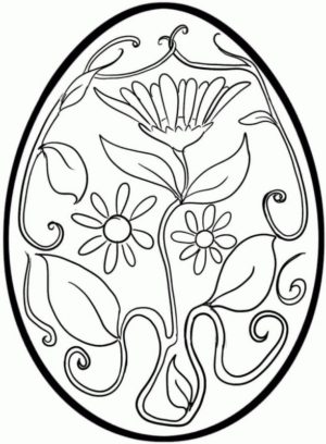 Disegno di uovo di Pasqua da stampare e colorare 5