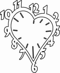 Disegno di orologio da stampare e colorare 8