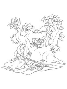 Disegno di Alice nel paese delle meraviglie da stampare e colorare 73