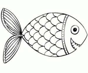 Disegno di pesce da stampare e colorare 282