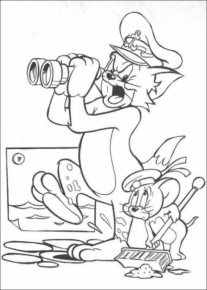 Disegno di Tom e Jerry da stampare e colorare 73