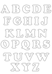 Disegno di lettera dell’alfabeto da stampare e colorare 20
