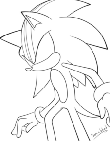 Disegno di Sonic da stampare e colorare 11
