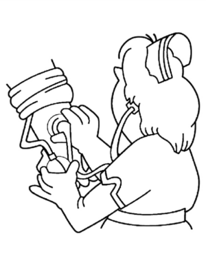 Disegno di infermiere da stampare e colorare 8