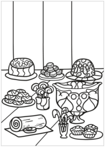 Disegno di dolce da stampare e colorare 24